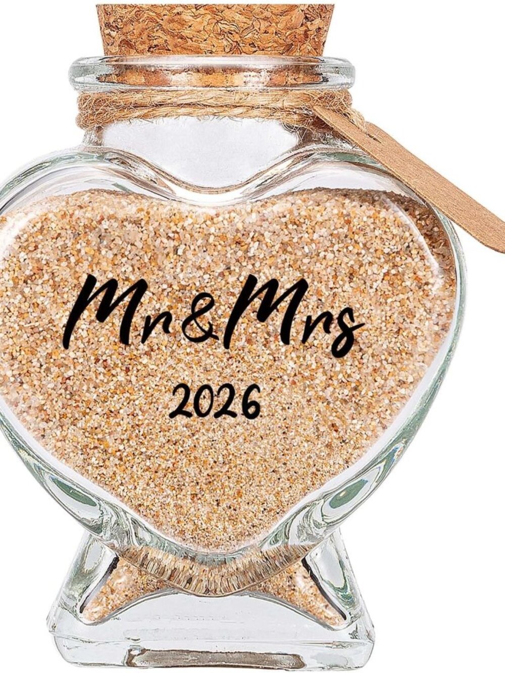 Mr&Mrs 2026 Sand Keepsake Jar, Bridal Shower, Wedding, Engagement, Honeymoon, Tr